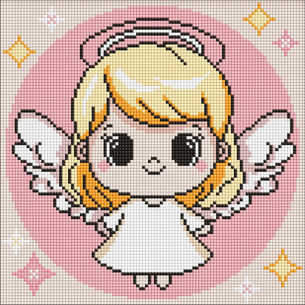 Фото - Алмазний живопис Ideyka Святе янголятко 30х30 см (AMO8212)