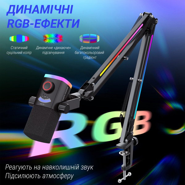 Фото - Микрофон для компьютера проводной Fifine AM8PROT USB/XLR Black