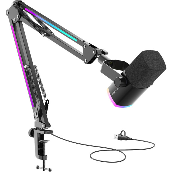 Фото - Микрофон для компьютера проводной Fifine AM8PROT USB/XLR Black