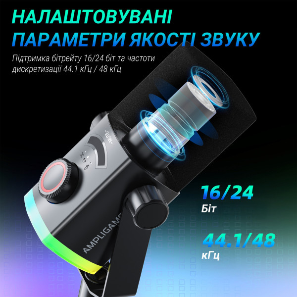 Фото - Микрофон для компьютера проводной Fifine AM8PROT USB/XLR Black