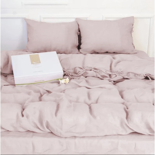 Фото - Простирадло двоспальне MirSon Льон Linen Amalia 180х200 см (2200008249045)