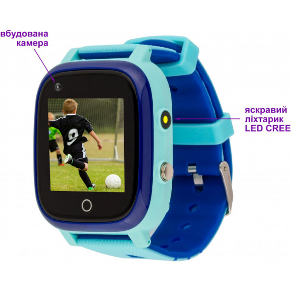 Фото - Уценка - Детские часы AmiGo GO005 4G WIFI Thermometer Blue