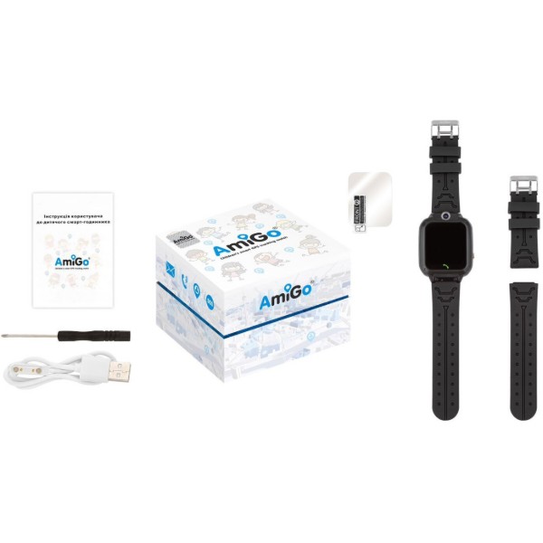 Фото - Детские часы AmiGo GO007 FLEXI GPS Black