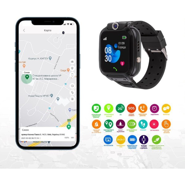 Фото - Детские часы AmiGo GO007 FLEXI GPS Black