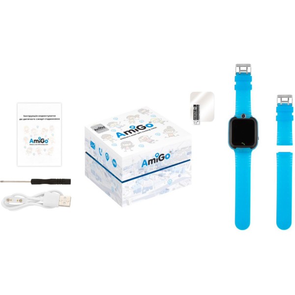 Фото - Уценка - Детские часы AmiGo GO007 FLEXI GPS Blue