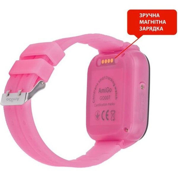 Фото - Детские часы AmiGo GO007 FLEXI GPS Pink