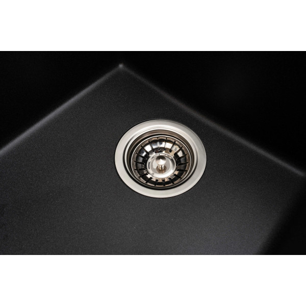 Фото - Мийка кухонна Ventolux Amore (BLACK MATT QUARTZ) 500x410x190