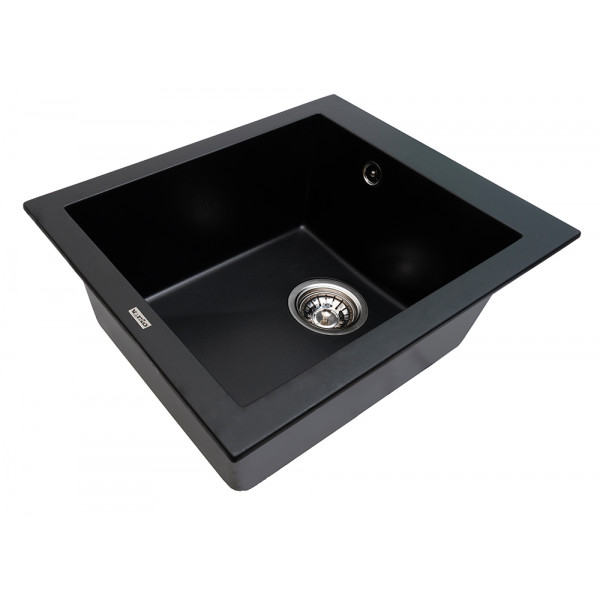 Фото - Мийка кухонна Ventolux Amore (BLACK QUARTZ) 500x410x190