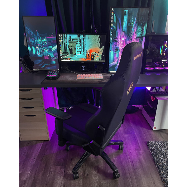 Фото - Крісло для геймерів Anda Seat Phantom 3 Size L Black & Gold (AD18Y-06-B-PVC)