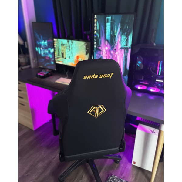 Фото - Крісло для геймерів Anda Seat Phantom 3 Size L Black & Gold (AD18Y-06-B-PVC)