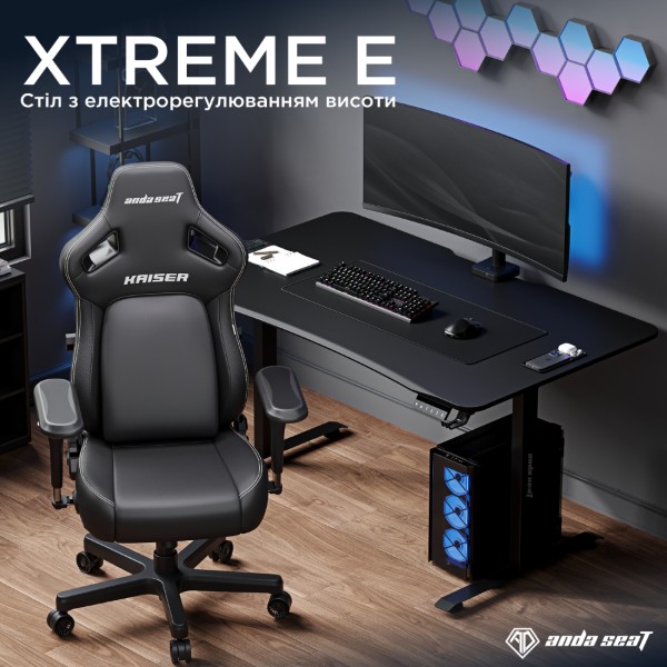 Фото - Стіл з електрорегулюванням висоти Anda Seat Xtreme E 1600x800 Black (AD-D-DD1-1600-06-B)