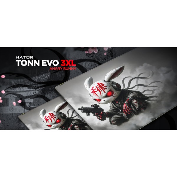 Фото - Килимок для миші  ігровий Hator Tonn EVO 3XL (HTP051) Angry bunny
