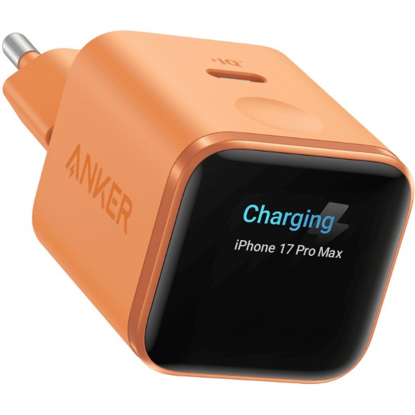 Фото - Мережевий зарядний пристрій Anker Nano Charger - 45W USB-C Smart Display Orange (A121DGO1) Фото - Мережевий зарядний пристрій Anker Nano Charger - 45W USB-C Smart Display Orange (A121DGO1)