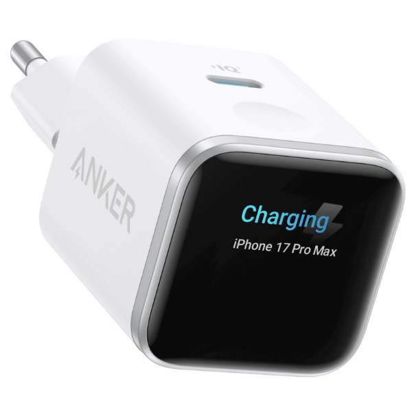 Фото - Мережевий зарядний пристрій Anker Nano Charger - 45W USB-C Smart Display White (A121DG21) Фото - Мережевий зарядний пристрій Anker Nano Charger - 45W USB-C Smart Display White (A121DG21)