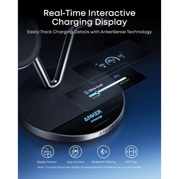 Фото - Беспроводное зарядное устройство Anker Prime Wireless Charging Station 25W 3в1 Black (B25X7G11)