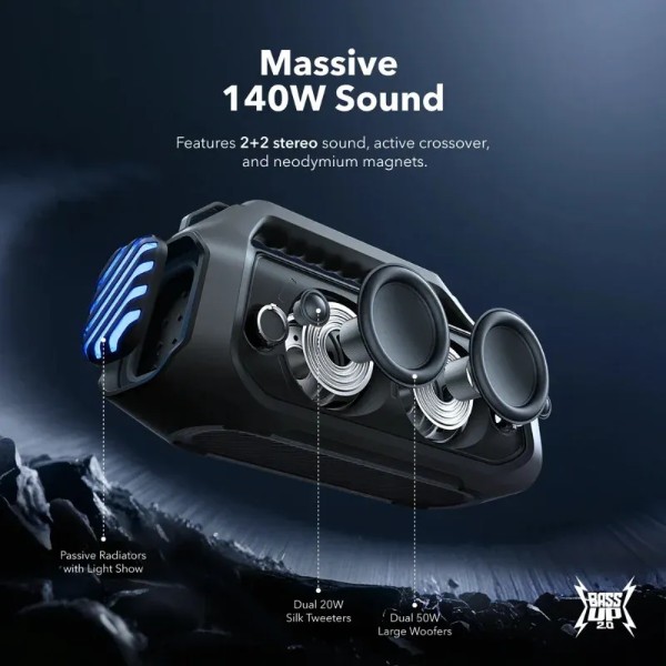 Фото - Портативна акустика Anker SoundСore Boom 2 Plus Black (A3134011)