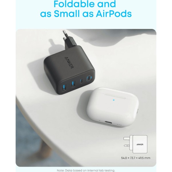 Фото - Мережевий зарядний пристрій Anker Zolo Charger - 50W 2xUSB-C & 2xUSB-A Black (A121EG11)