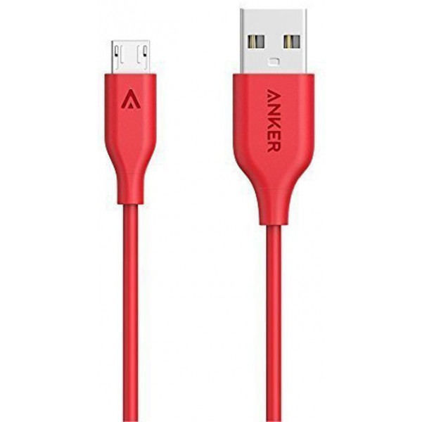 Фото - Кабель Anker Powerline Micro USB - 0.9m V3 Red (A8132H91)