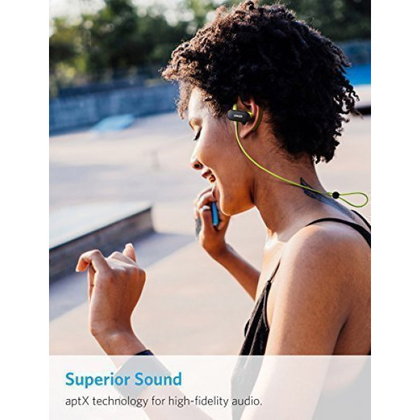 Фото - Навушники вкладиші бездротові Anker SoundBuds Curve Black/Green (A3263HM1)