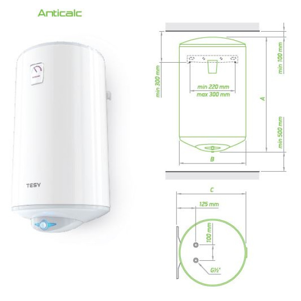 Фото - Водонагрівач Tesy GCV 1204424D B14 TBR