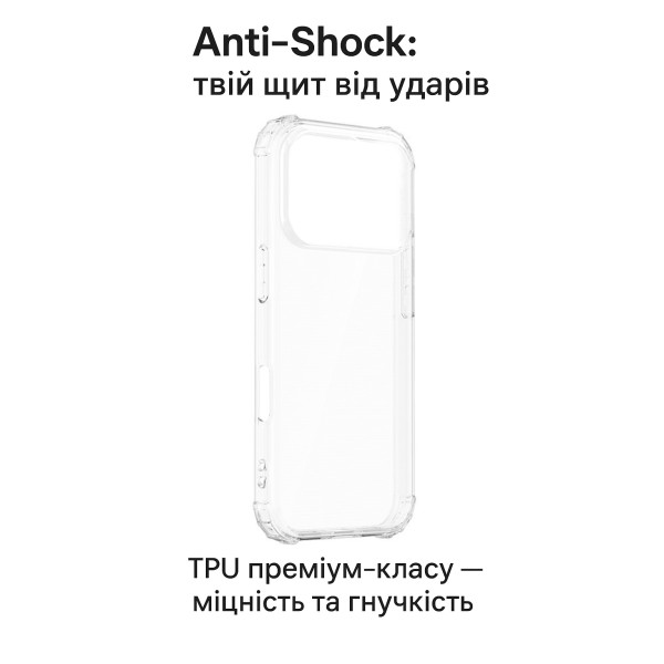 Фото - Чохол для смартфону BeCover Anti-Shock for Apple iPhone 17 Pro Clear (713797)