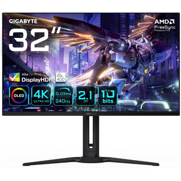 Фото - Монітор ігровий Gigabyte AORUS FO32U2P Фото - Монітор ігровий Gigabyte AORUS FO32U2P