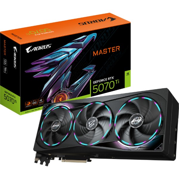Фото - Відеокарта Gigabyte GeForce RTX 5070 Ti 16Gb AORUS MASTER (GV-N507TAORUS M-16GD)