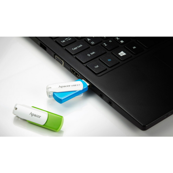Фото - Флеш USB Apacer AH335 16GB USB 2.0 Green/White (AP16GAH335G-1)