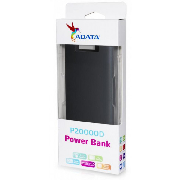 Фото - Батарея мобільна ADATA P20000D 20000mAh Black (AP20000D-DGT-5V-CBK)