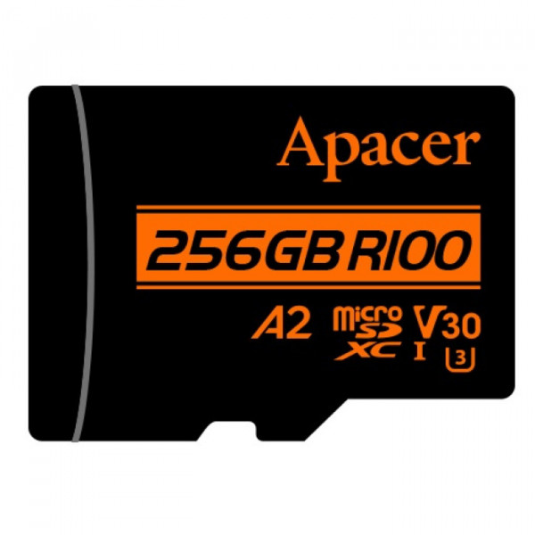 Фото - Карта пам'яті Apacer microSDXC 256GB UHS-I/U3 Class 10 (AP256GMCSX10U8-R) + SD адаптер