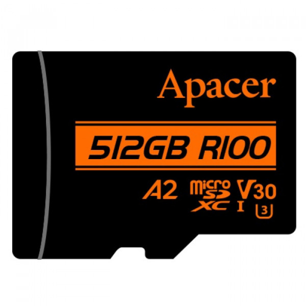 Фото - Карта пам'яті Apacer microSDXC 512GB UHS-I/U3 Class 10 (AP512GMCSX10U8-R) + SD адаптер