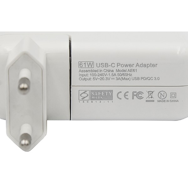 Фото - Зарядное устройство для ноутбука PowerPlant APPLE 220V, 20V 61W (USB Type-C) (AP61HCUSB)