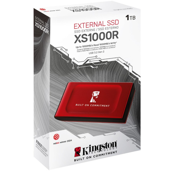 Фото - SSD-накопитель внешний Kingston XS1000 BoC 1000GB USB 3.2 Gen 2 Red (SXS1000R/1000GA)