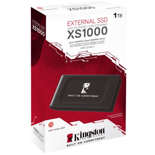 Фото - SSD-накопитель внешний Kingston XS1000 BoC 1000GB USB 3.2 Gen 2 Black (SXS1000/1000GA)