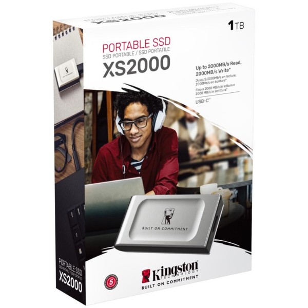 Фото - SSD-накопитель внешний Kingston XS2000 BoC 1000GB USB 3.2 Gen 2x2 IP55 Silver (SXS2000/1000GA)