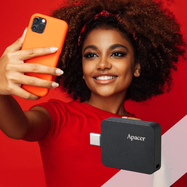 Фото - SSD-накопичувач зовнішній Apacer AS714 512GB USB 3.2 Gen.2 Read/Write 1000MB/s Black (AP512GAS714B-1)