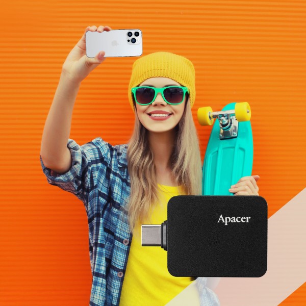 Фото - SSD-накопичувач зовнішній Apacer AS714 512GB USB 3.2 Gen.2 Read/Write 1000MB/s Black (AP512GAS714B-1)