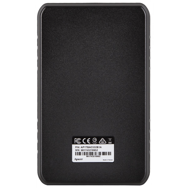 Фото - Жесткий диск внешний Apacer AC532 1TB USB 3.1 Black (AP1TBAC532B-1)