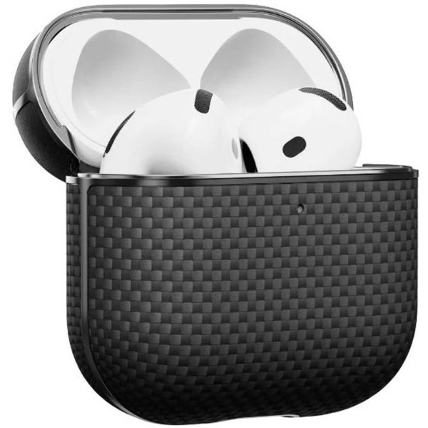 Фото - Чохол для навушників Pitaka Aramid Fiber Magnetic Case Plain Black/Grey for Airpods 4th Gen (APM2404)