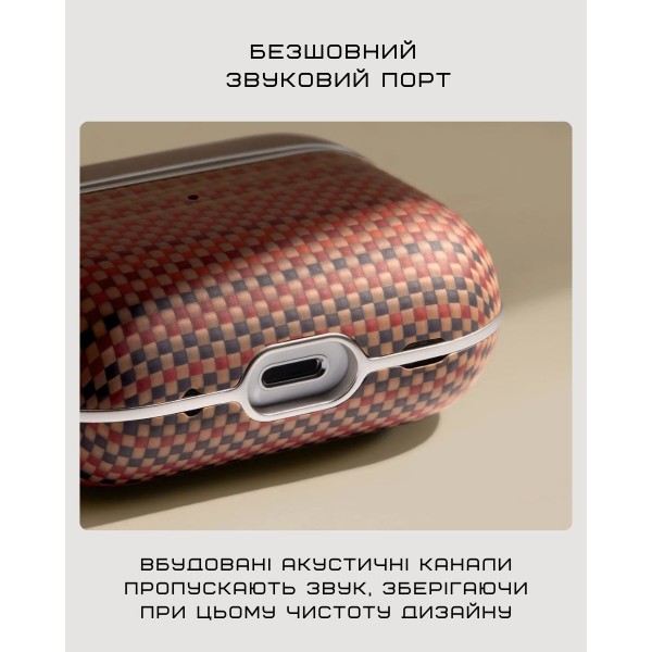 Фото - Чехол для наушников Pitaka Aramid Fiber Magnetic Case Sunset for Airpods 4th Gen (APM2405)