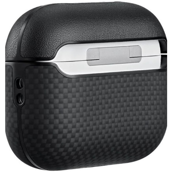 Фото - Чохол для навушників Pitaka Aramid Fiber Magnetic Case Plain Black/Grey for Airpods Pro 3rd Gen (APM2501)