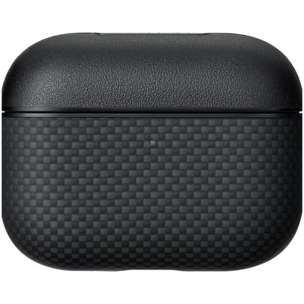 Фото - Чохол для навушників Pitaka Aramid Fiber Magnetic Case Plain Black/Grey for Airpods Pro 3rd Gen (APM2501)