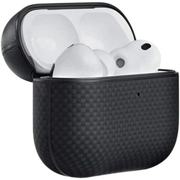 Фото - Чохол для навушників Pitaka Aramid Fiber Magnetic Case Plain Black/Grey for Airpods Pro 3rd Gen (APM2501)