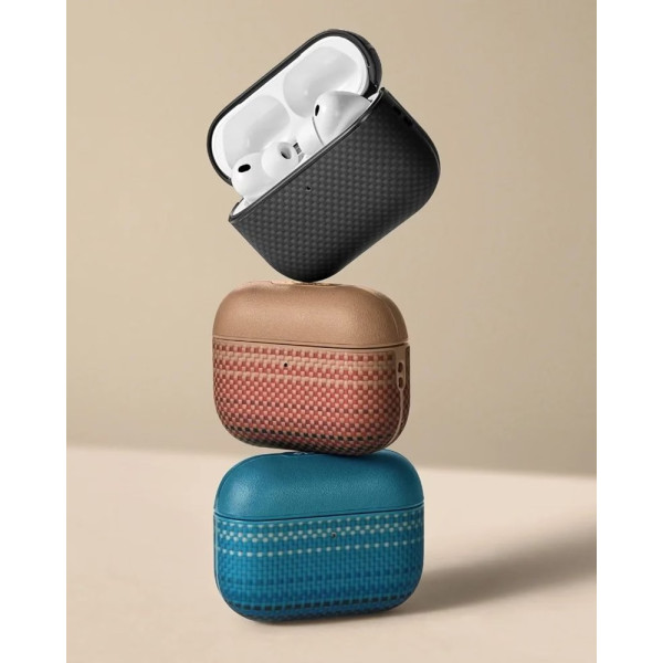Фото - Чохол для навушників Pitaka Aramid Fiber Magnetic Case Plain Black/Grey for Airpods Pro 3rd Gen (APM2501)