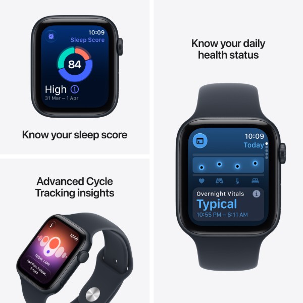 Фото - Смарт-часы Apple Watch SE 3 GPS + eSIM 44mm Midnight Aluminium Case with Navy Blue Sport Band - S/M