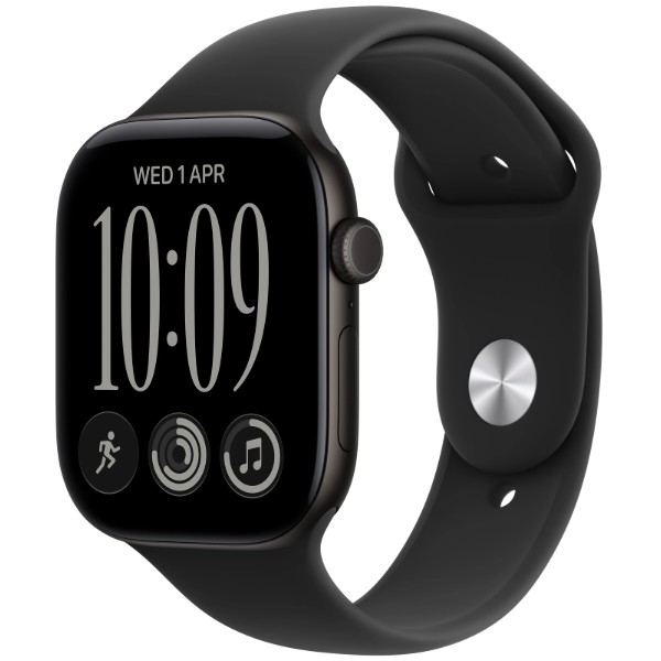 Фото - Смарт-часы Apple Watch Series 12 GPS + eSIM 42mm Black Aluminium Case with Black Sport Band - M/L