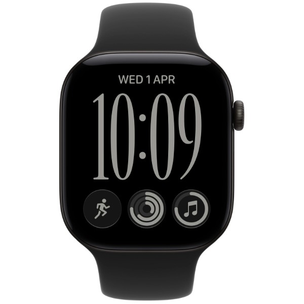 Фото - Смарт-часы Apple Watch Series 12 GPS + eSIM 42mm Black Aluminium Case with Black Sport Band - M/L