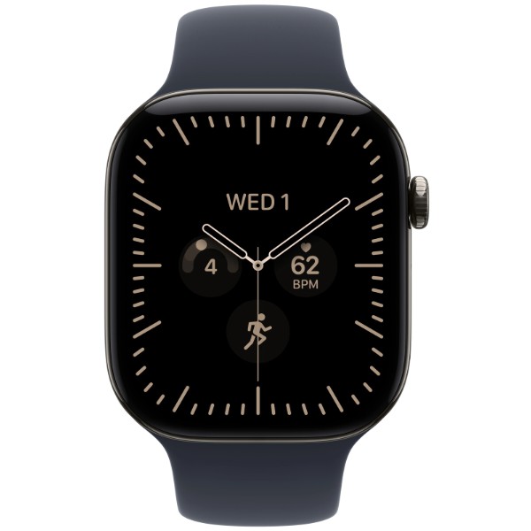 Фото - Смарт-годинник Apple Watch Series 12 GPS + eSIM 42mm Natural Titanium Case with Navy Blue Sport Band - M/L