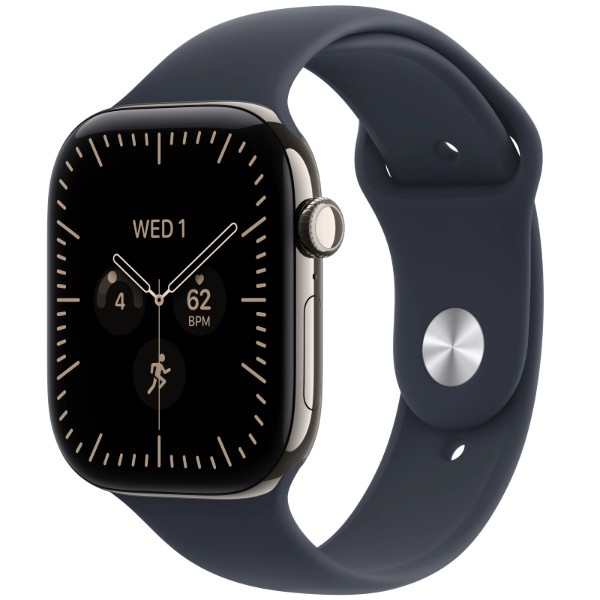 Фото - Смарт-часы Apple Watch Series 12 GPS + eSIM 42mm Natural Titanium Case with Navy Bluey Sport Band - S/M