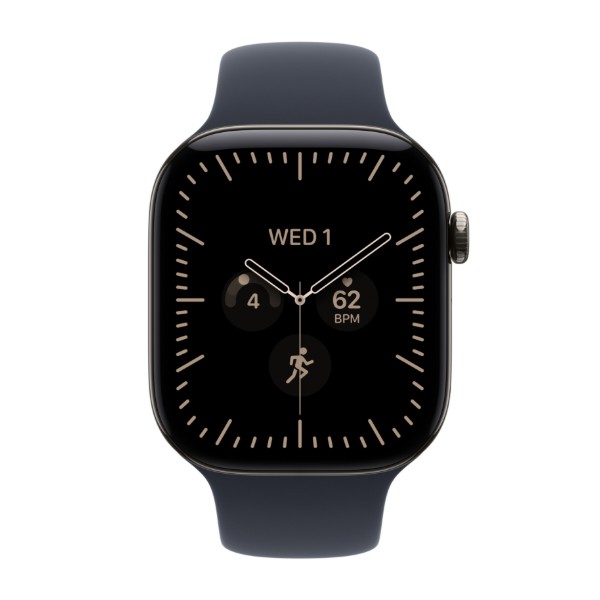 Фото - Смарт-часы Apple Watch Series 12 GPS + eSIM 42mm Natural Titanium Case with Navy Bluey Sport Band - S/M